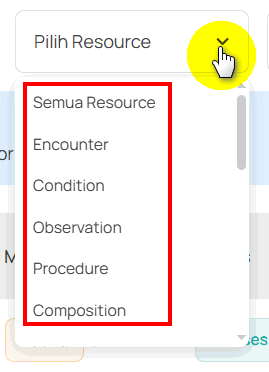 Filter Pilih Resource