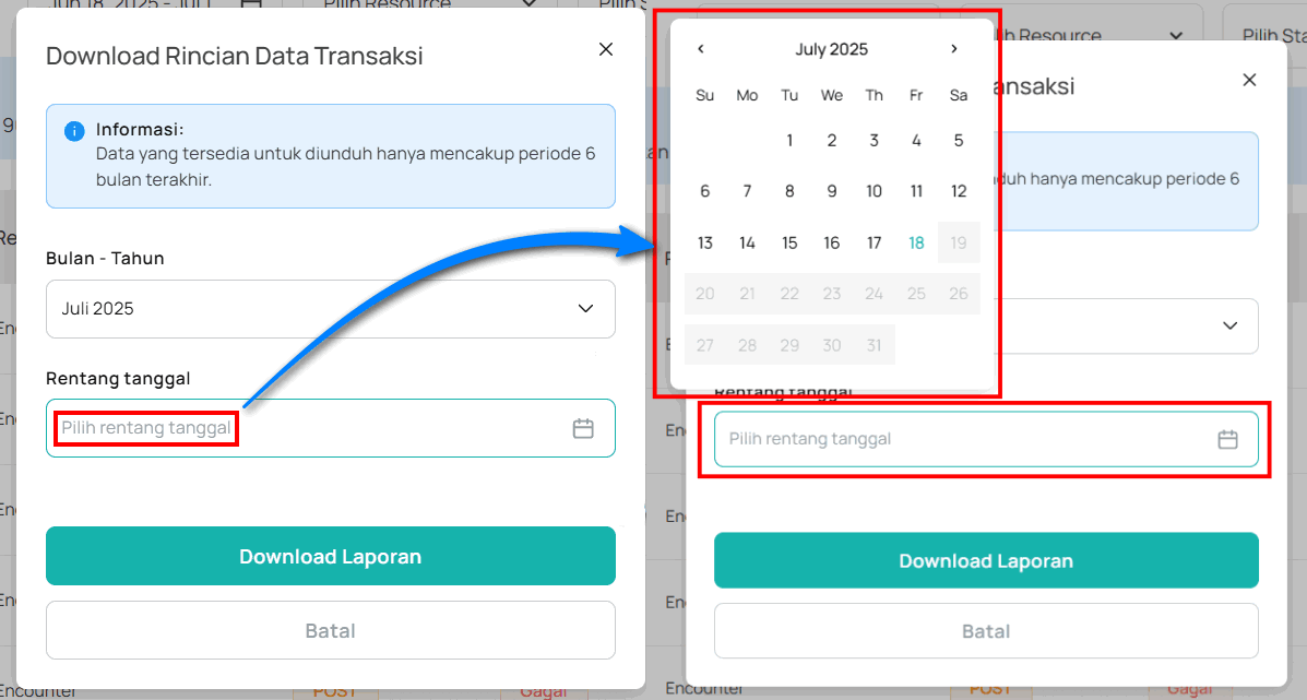 Download - Rentang Tanggal