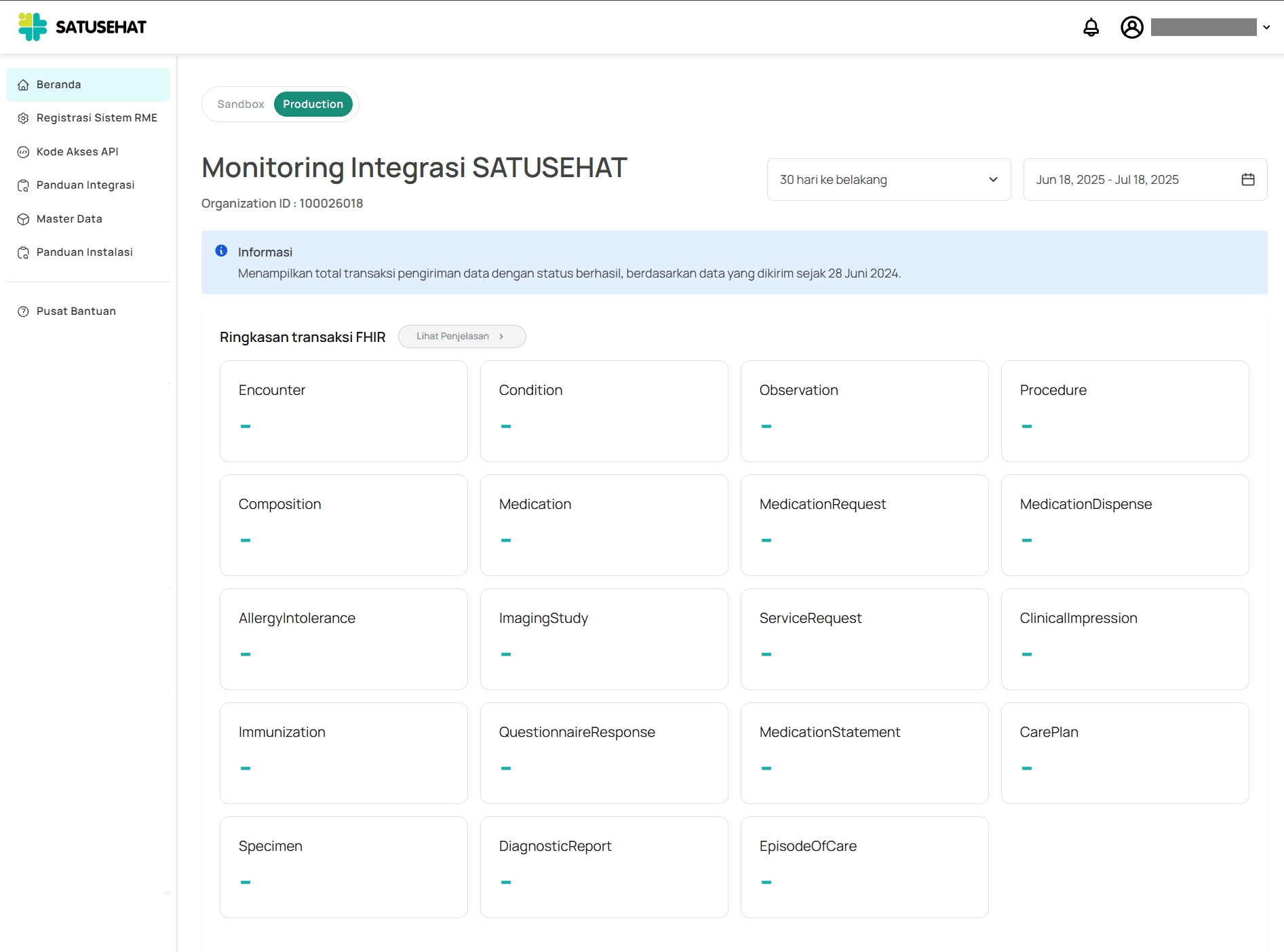Dashboard Log Transaksi