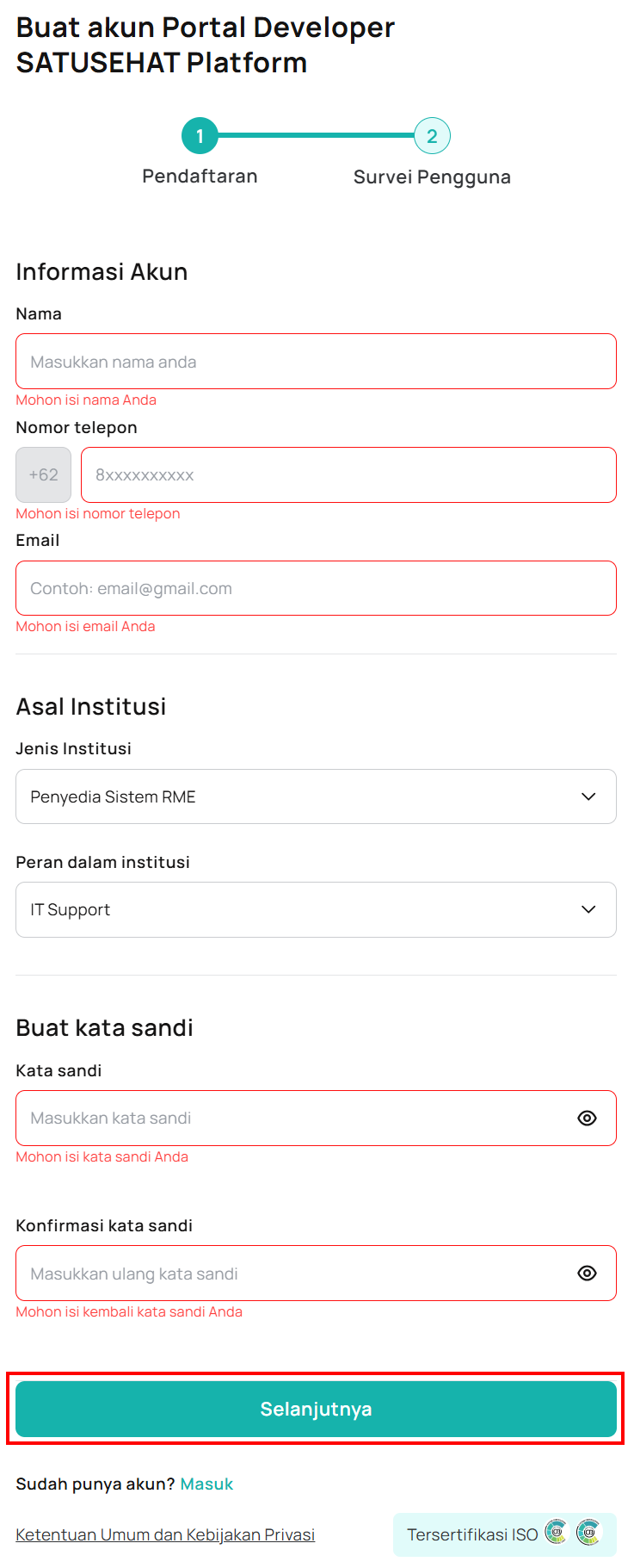 Buat Akun 1-Pendaftaran